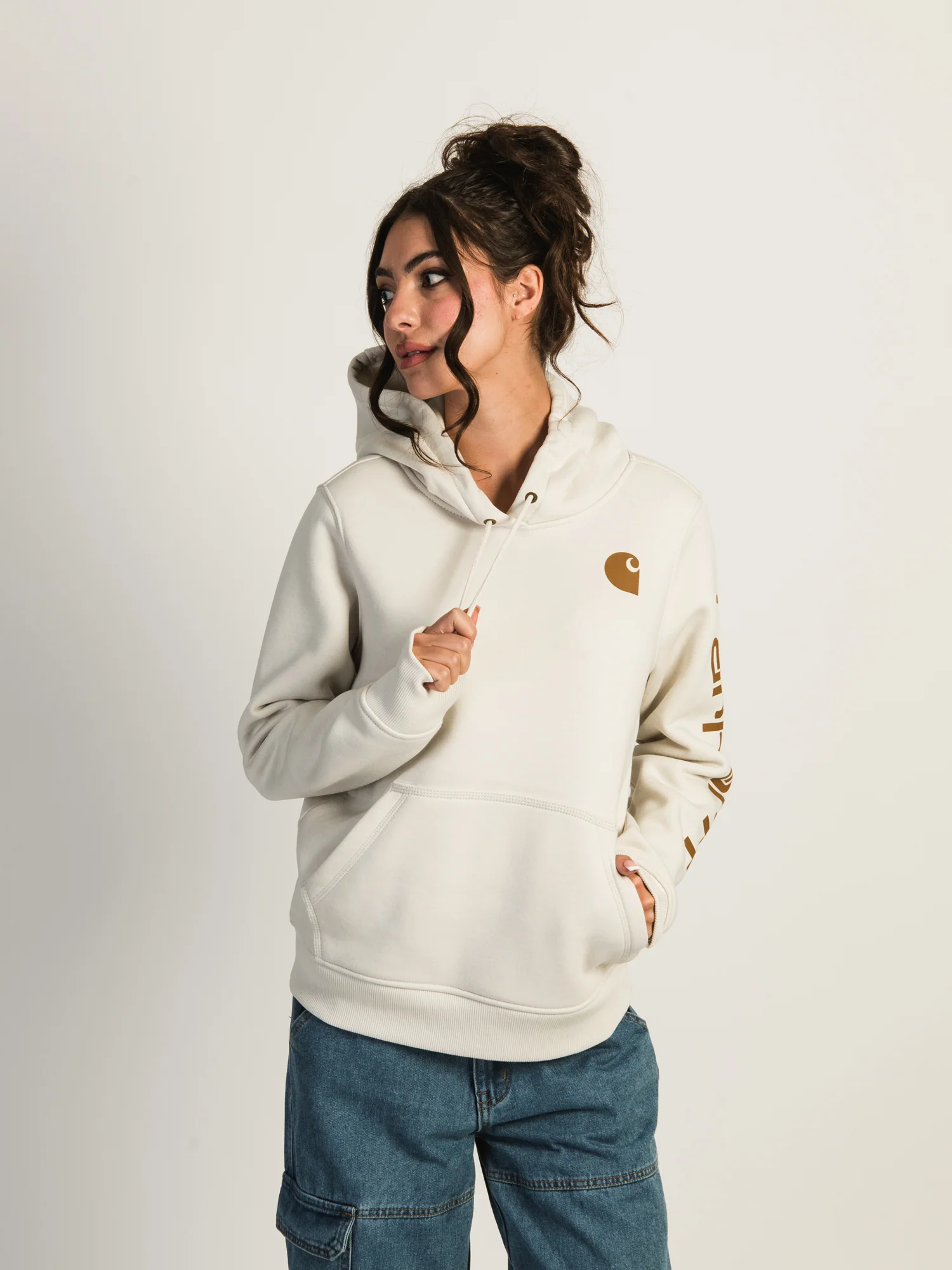 CARHARTT LOGO SLEEVE PULLOVER HOODIE - Image 3