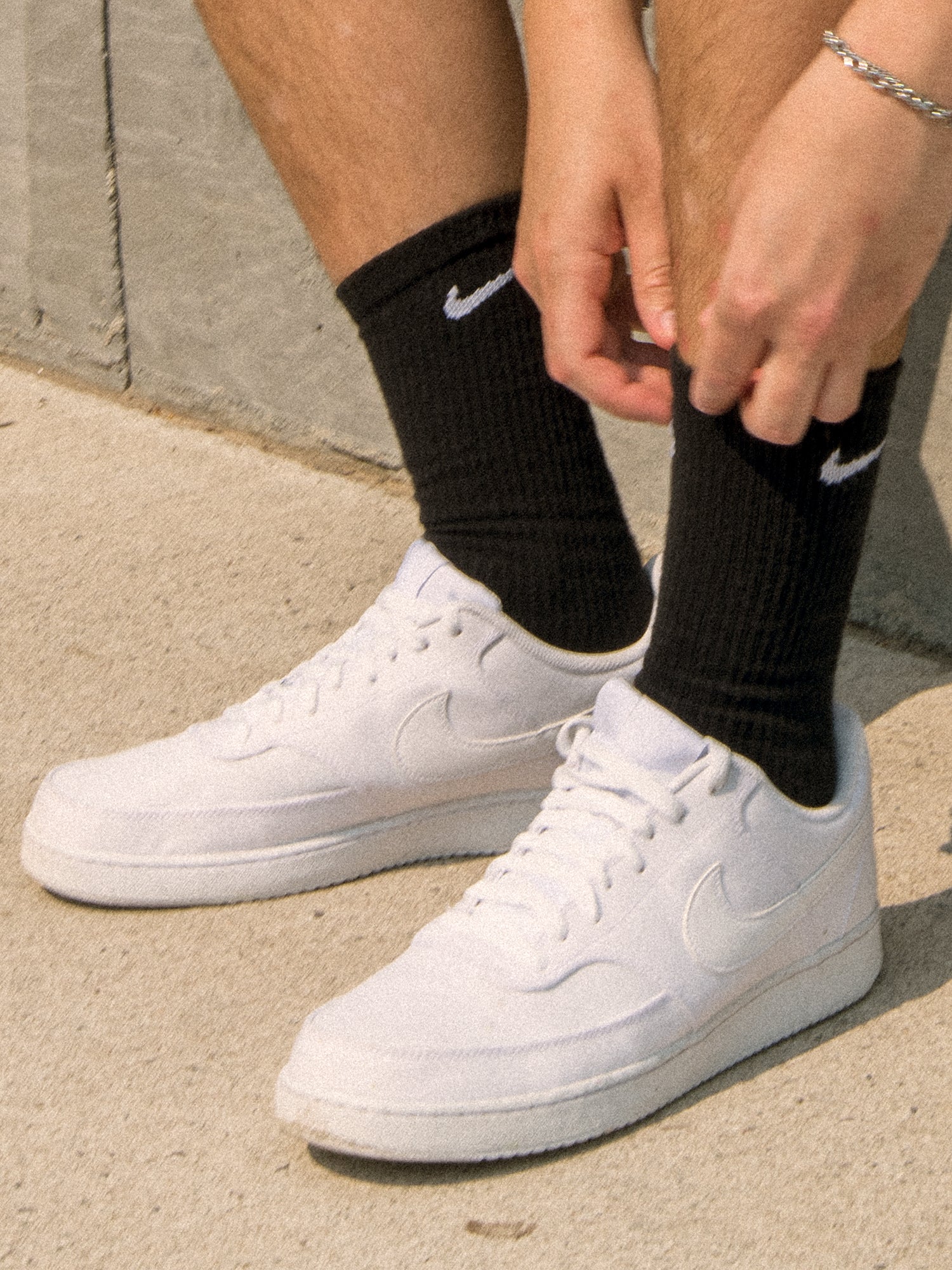 MENS NIKE COURT VISION LO NEXT NATURE SNEAKER - WHITE - Image 8