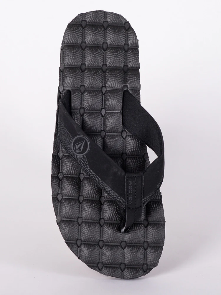 MENS VOLCOM RECLINER BLACK DESTRUCTO SANDALS - Image 3