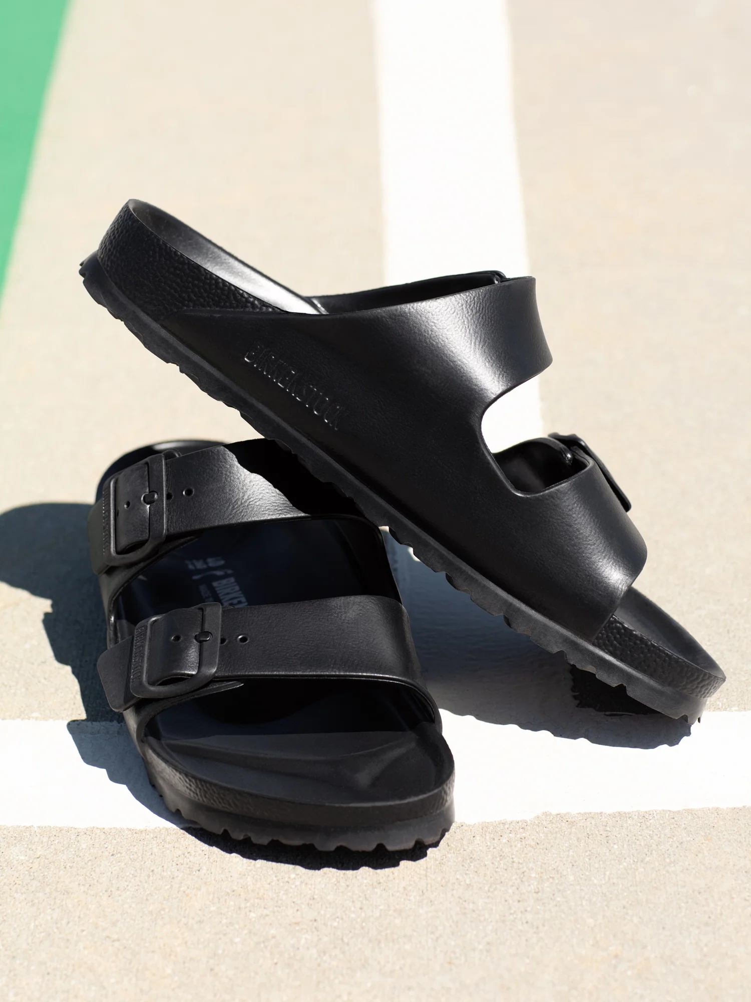 WOMENS BIRKENSTOCK ARIZONA EVA BLACK SANDALS - MEDIUM/NARROW - BLACK - Image 4