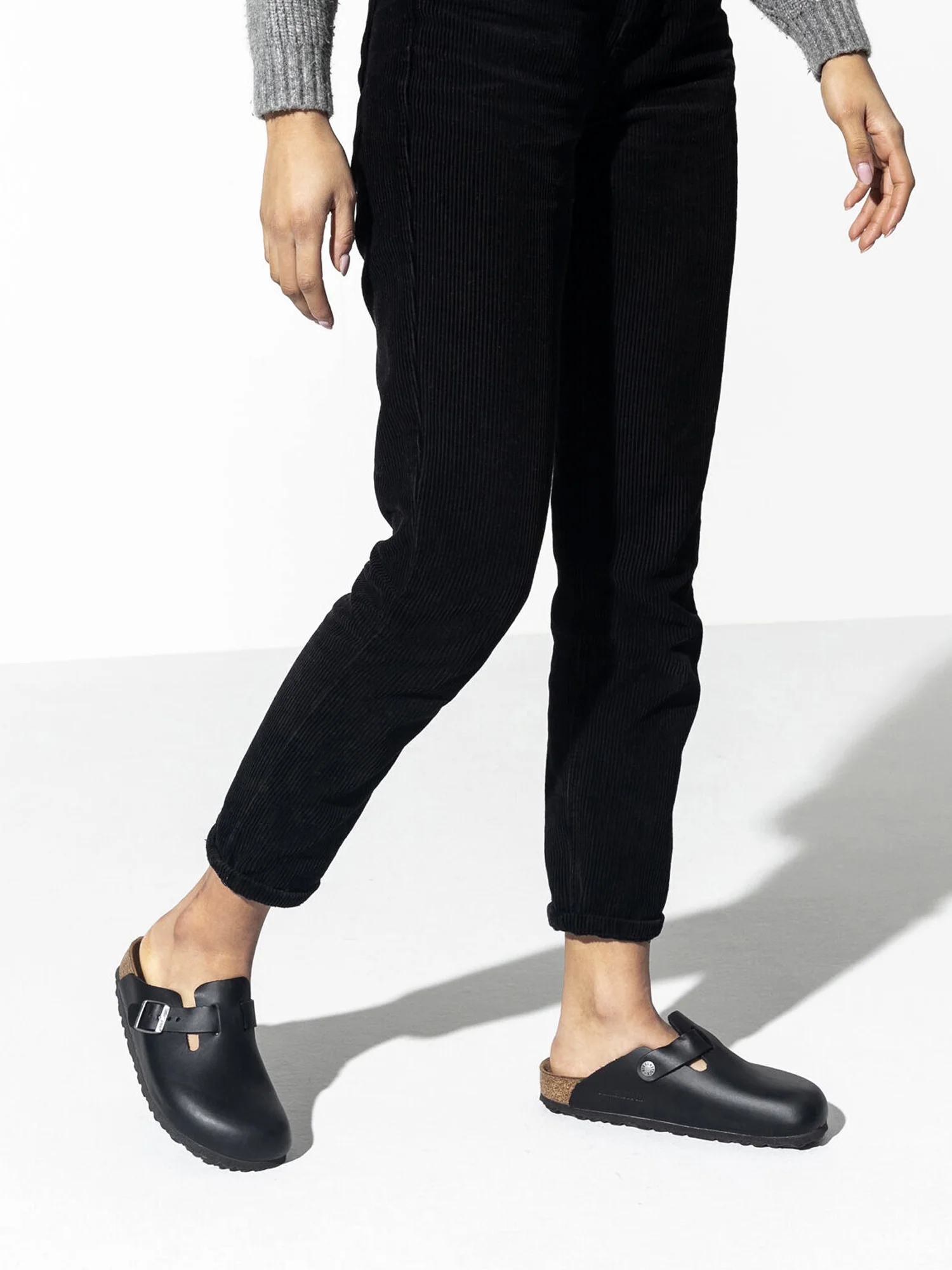 WOMENS BIRKENSTOCK BOSTON CLOG - REGULAR - BLACK - Image 3