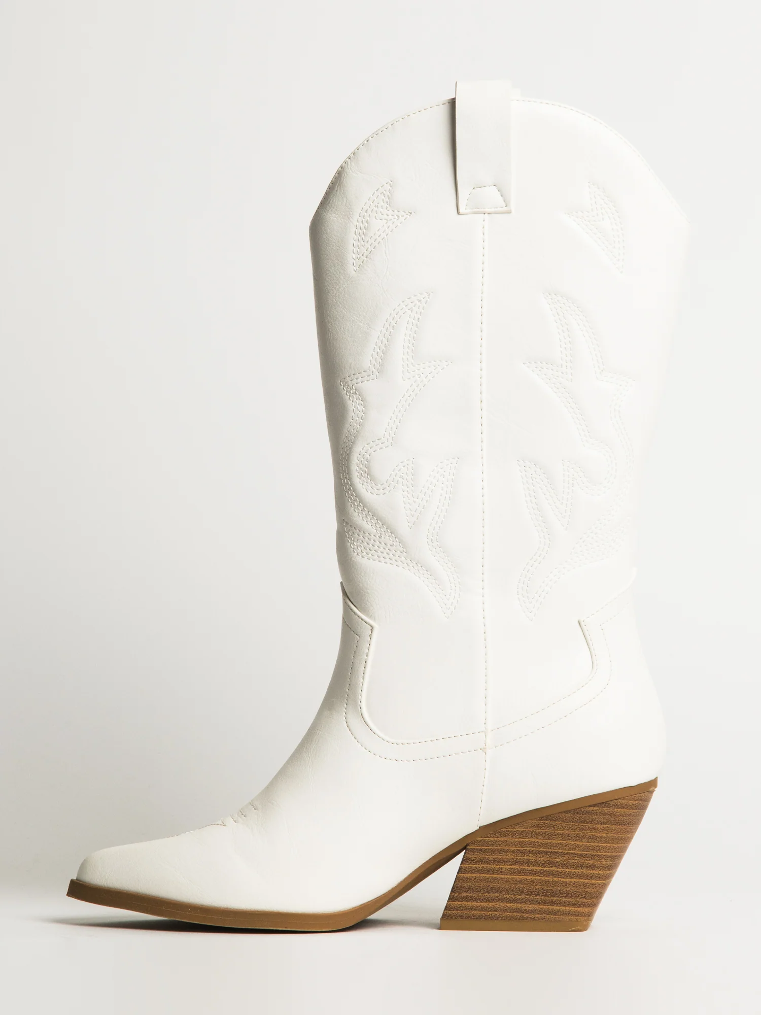 WOMENS HARLOW STASSIE COWBOY BOOTS - WHITE - Image 3