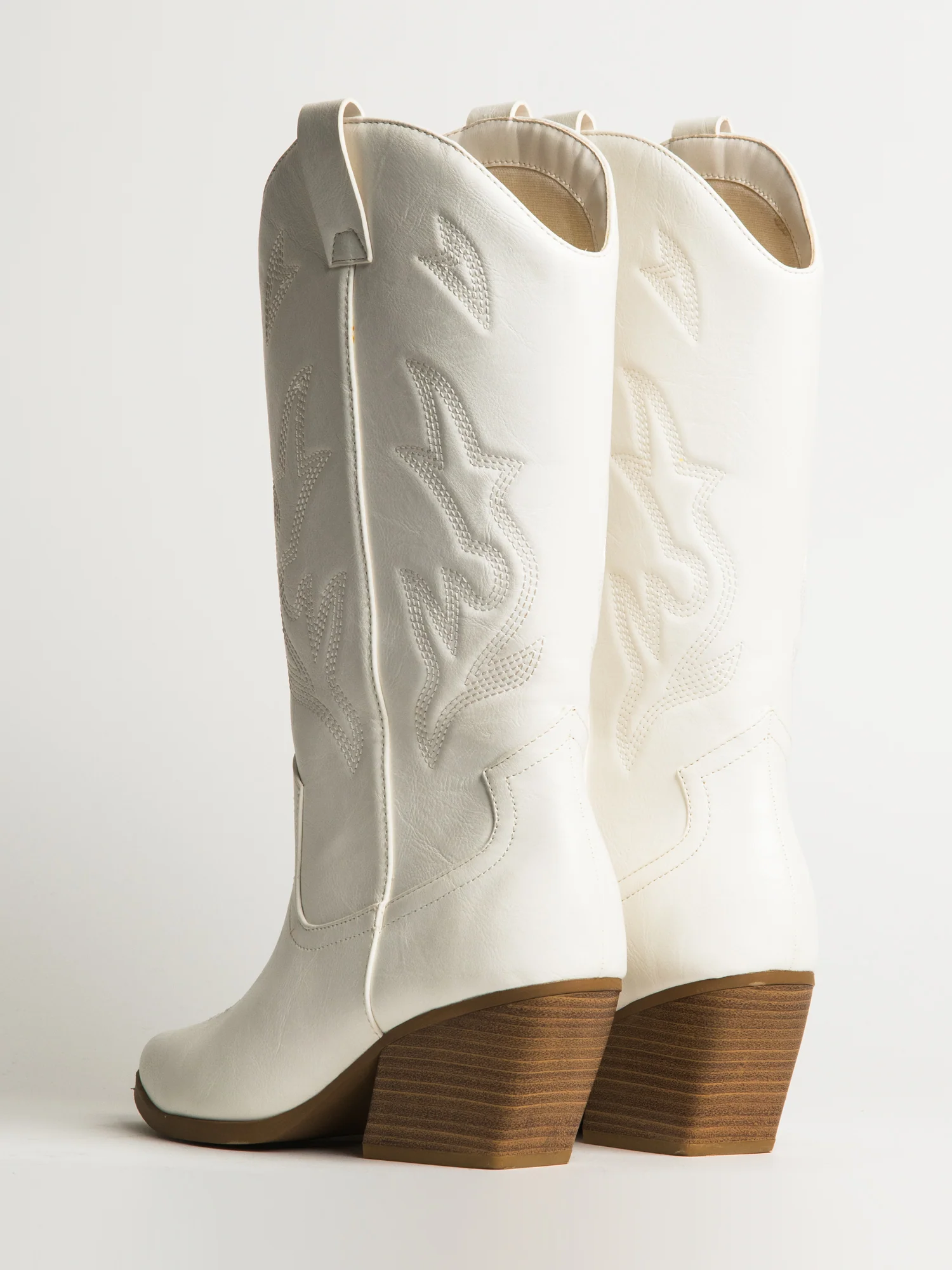 WOMENS HARLOW STASSIE COWBOY BOOTS - WHITE - Image 4