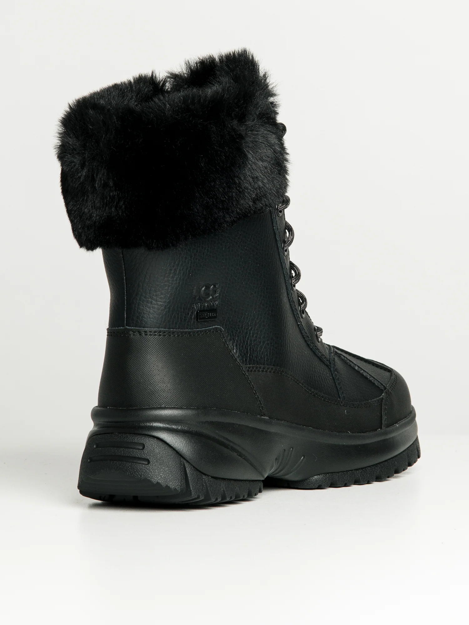 WOMENS UGG YOSE FLUFF BOOT - BLACK - Image 3