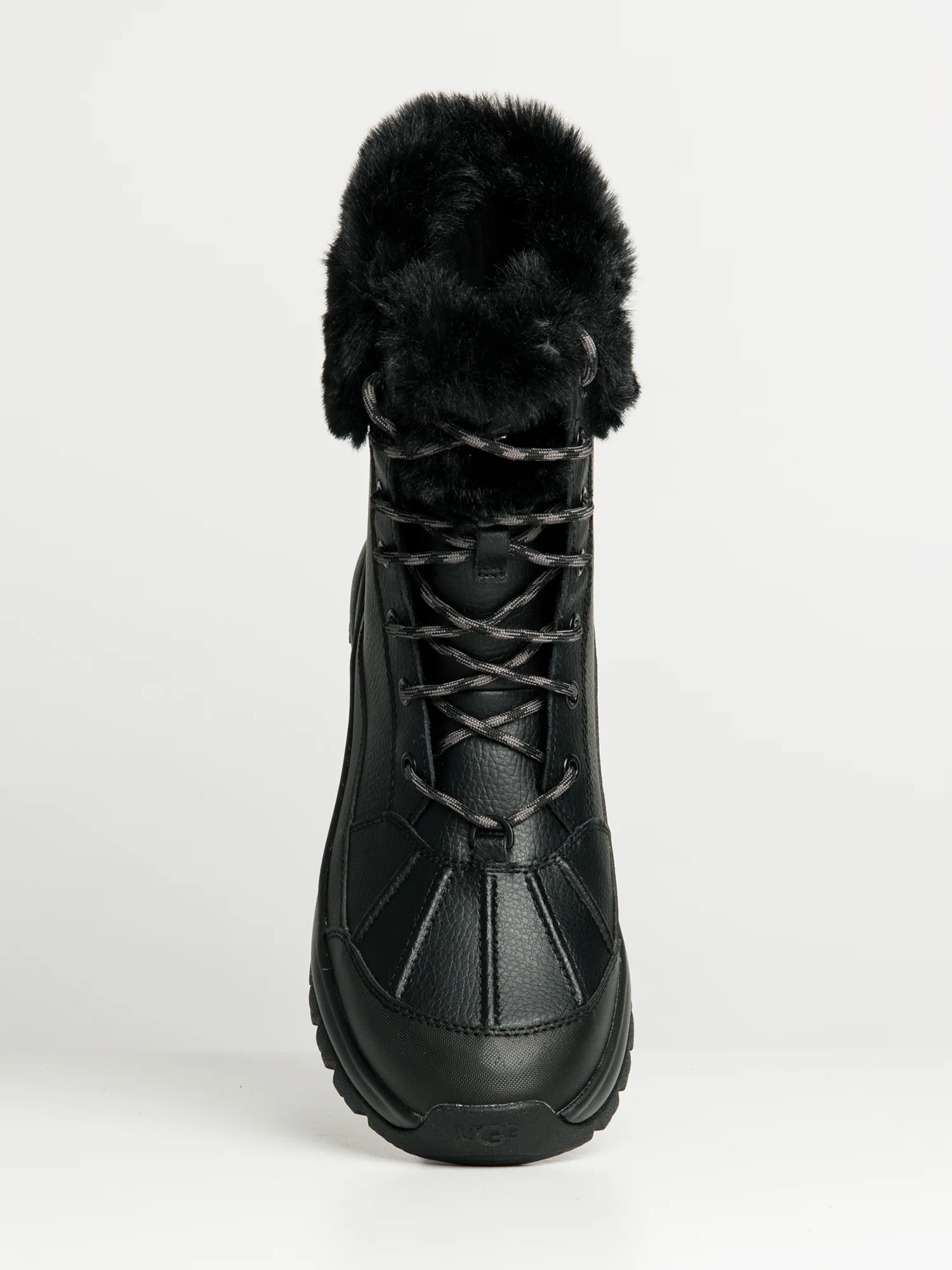 WOMENS UGG YOSE FLUFF BOOT - BLACK - Image 5